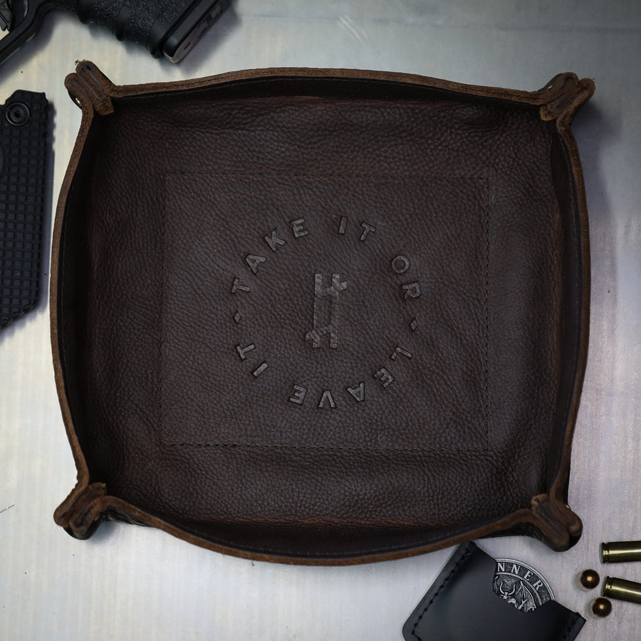 Leather Valet Tray - Cognac Valet Tray Ironsmith® 