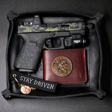 Leather Valet Tray - Black Valet Tray Ironsmith® 